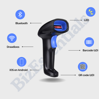 BizEssentials DB Series Draadloze 2D Barcode Scanner – Bluetooth & USB